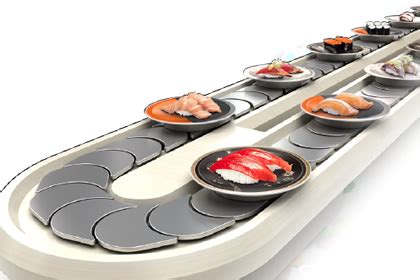 Magic touch rapid sushi conveyor belt